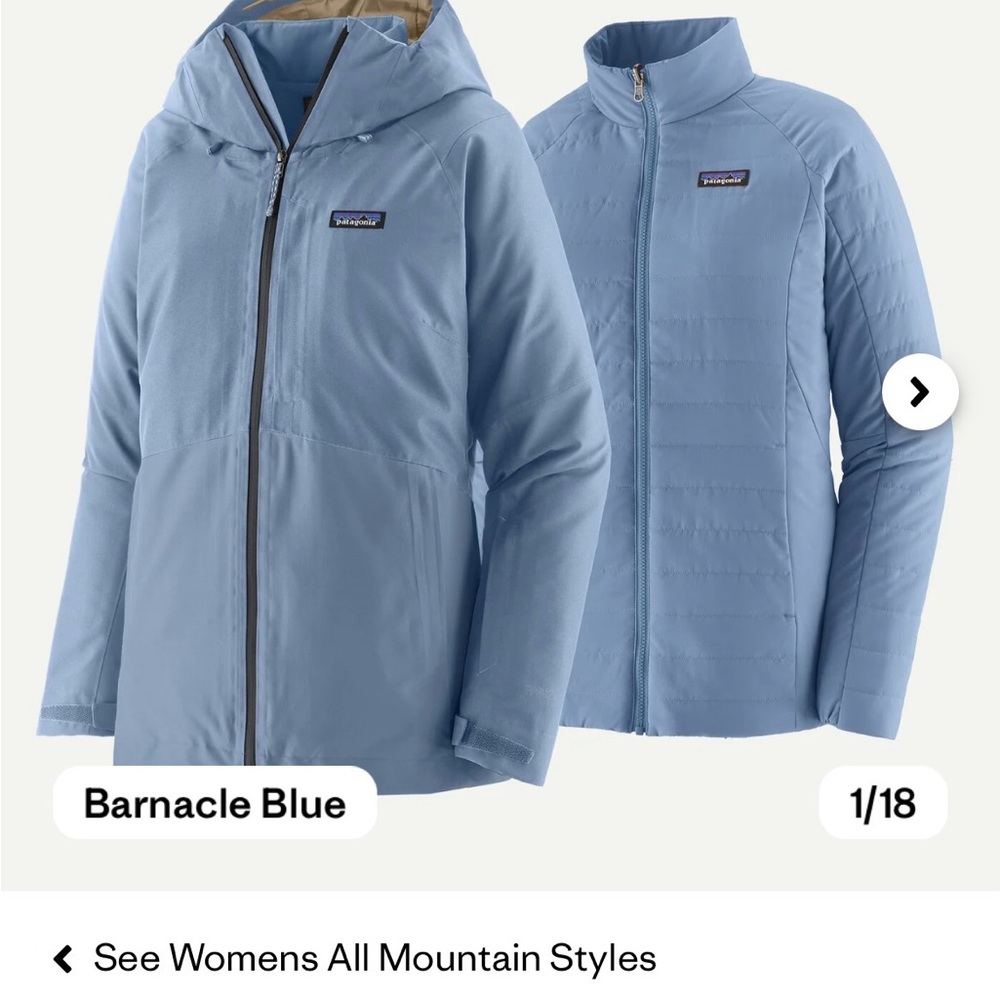 Patagonia 3 in 1 powder town jacket in BLACK